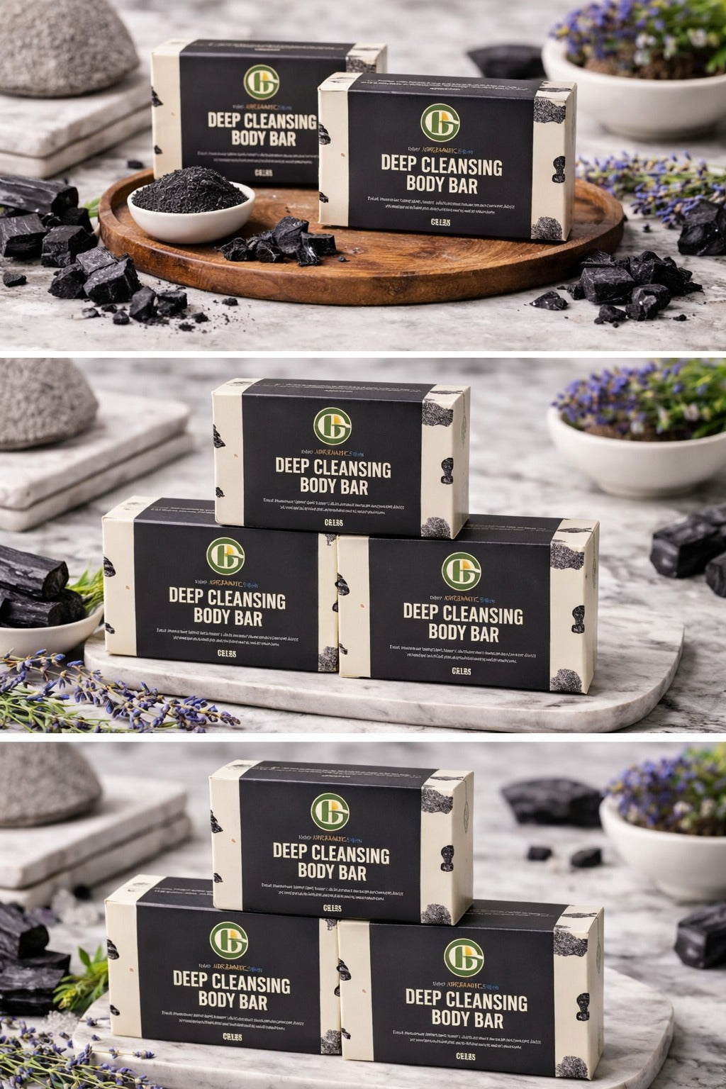 Deep Cleansing Body Bar Combo Charcoal